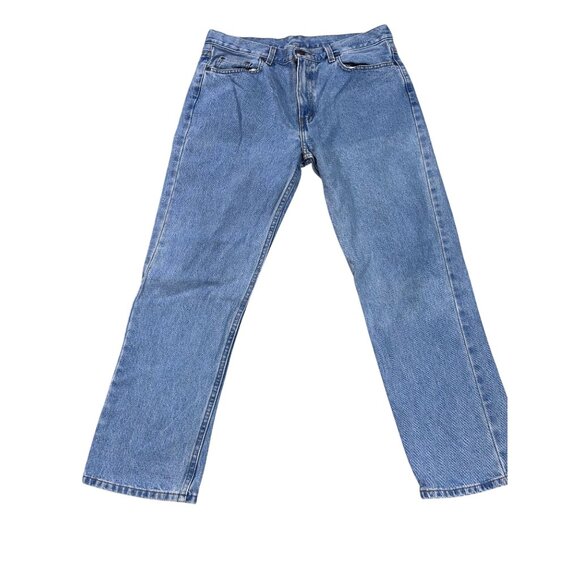 Faded Glory Mens Original Fit Jeans Size 34x30 100% Cotton Light Blue Denim Made - Picture 1 of 11